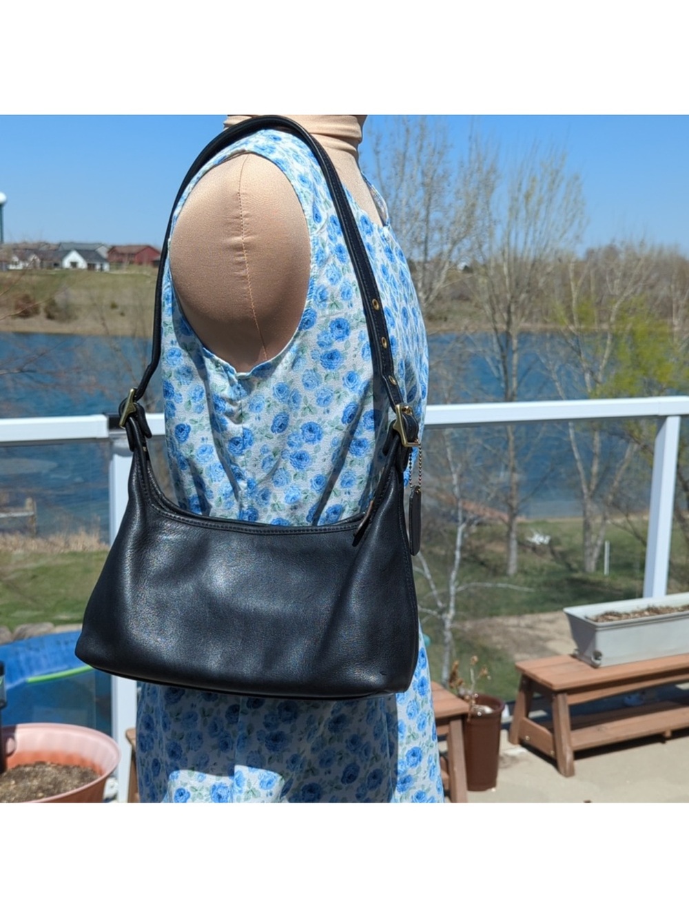 Vintage Coach Legacy Small Hobo 9059 black